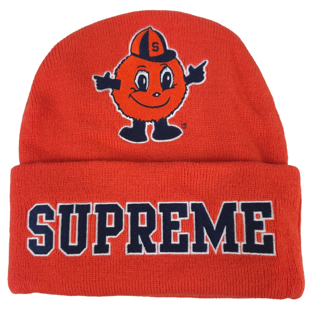Supreme Syracuse Orange Mitchell & Ness NCAA Cuff Knit Hat Beanie Cap Orange New